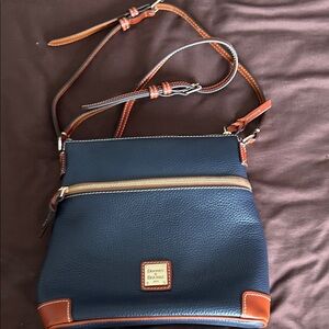 Dooney & Bourke Blue and Brown Crossbody Bag